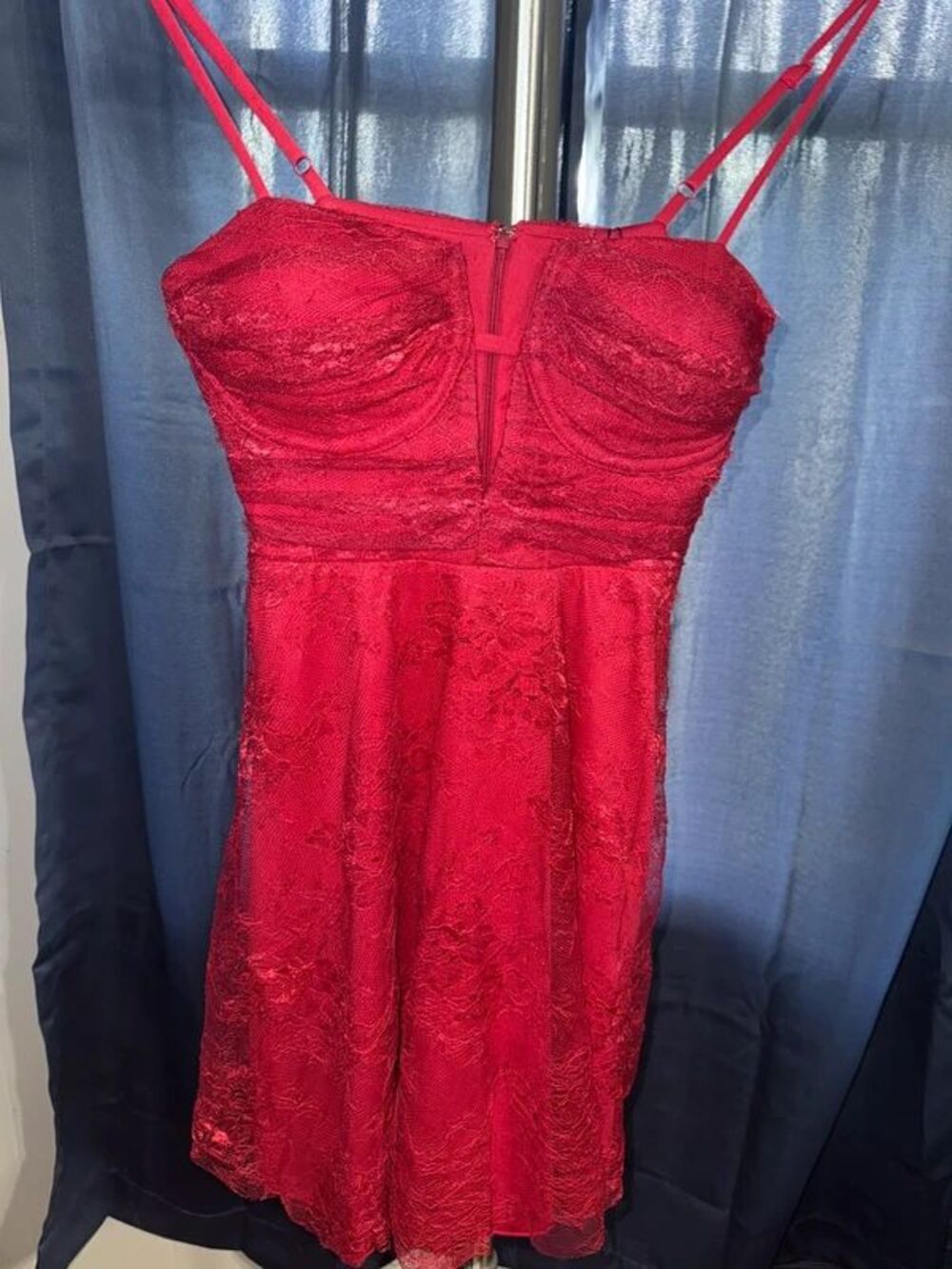 Layered with Love Scarlet Lace Mini Dress